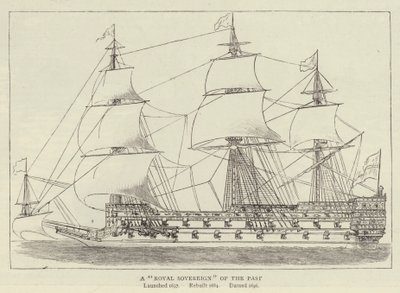 A Royal Sovereign of the Past by English School